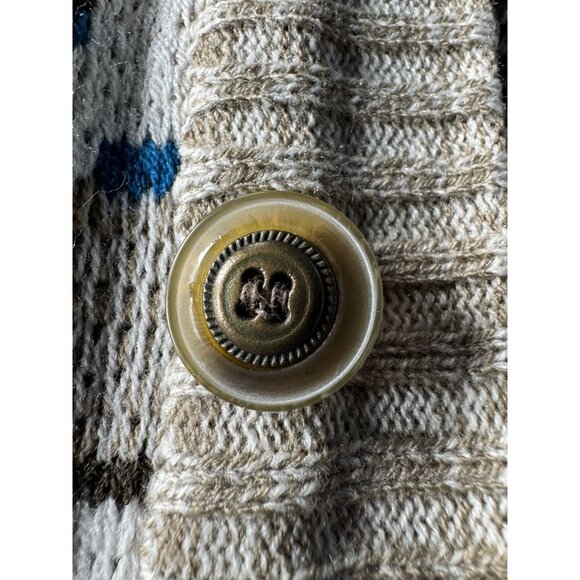 Vintage Design Crew Men's Size Medium Grandpa Geometric Cardigan Sweater - Picture 6 of 9